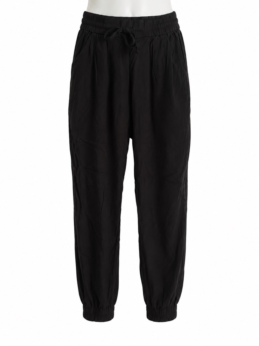 Size XS Sunday Best Women’s Black Jogger Pants Elastic Waist Rayon